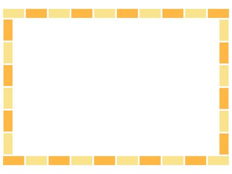 レンガのフレーム レンガ,フレーム,タイル,ブロック,シンプル,黄色,かわいい,模様,壁面,枠のイラスト素材