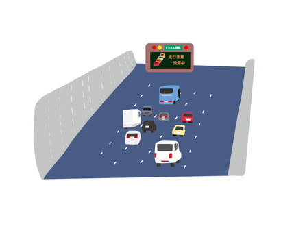 高速道路の渋滞 高速道路,渋滞,年末年始,長期休暇,gw,ゴールデンウィーク,ベクター,イベント,道路,生活のイラスト素材