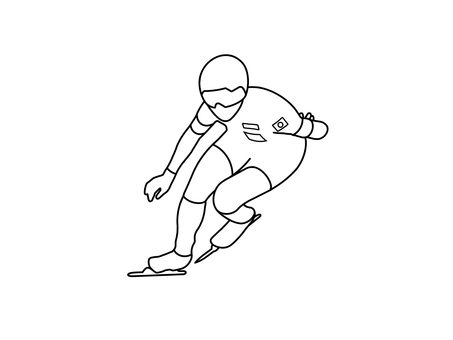 スピードスケート スピードスケート,種目,競技,ウインタースポーツ,運動,冬季,冬,人,人物,女性のイラスト素材
