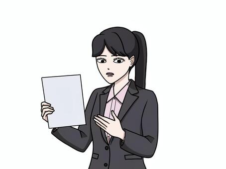 落ち着いた表情で説明するスーツ姿の女性 落ち着いた,説明,真面目,真剣,スーツ,女性,ビジネス,ol,丁寧,報告のイラスト素材