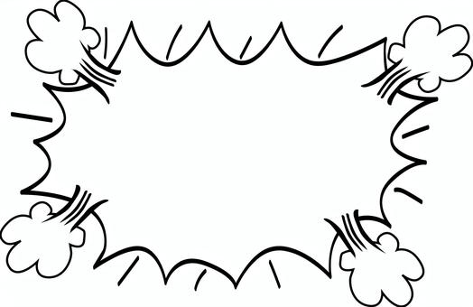 吹き出しコミカル　 吹き出し,フレーム,漫画,ドタバタ,爆発,コミカル,シンプルのイラスト素材