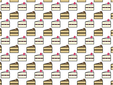 ケーキのシームレスパターン_白 ショートケーキ,チョコレートケーキ,スイーツ,イラスト,パターン,シームレス,お菓子,ケーキ,おやつ,ケーキ屋のイラスト素材