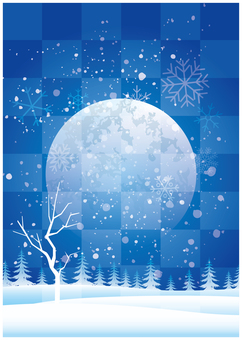 冬の雪風景 冬,クリスマス,雪,背景,12月,冬季のイラスト素材