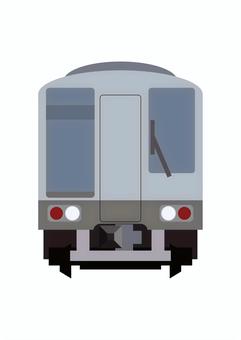 横浜市営地下鉄ブルーライン1000形電車 電車,乗り物,鉄道,交通,列車,車両,地下鉄,横浜市営地下鉄,ブルーライン,正面のイラスト素材