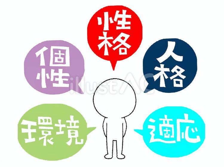性格 シルエット,性格,人格のイラスト素材