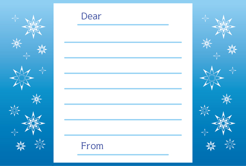 ポストカード結晶 ポストカード結晶 手紙,ポストカード,メッセージカード,招待状,結晶,雪,雪の結晶,星,キラキラ,クリスマスのイラスト素材