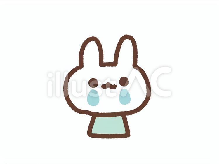 うさぎ（泣いている） うさぎ,泣いている,涙のイラスト素材