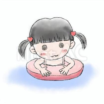 浮き輪プール 女の子結