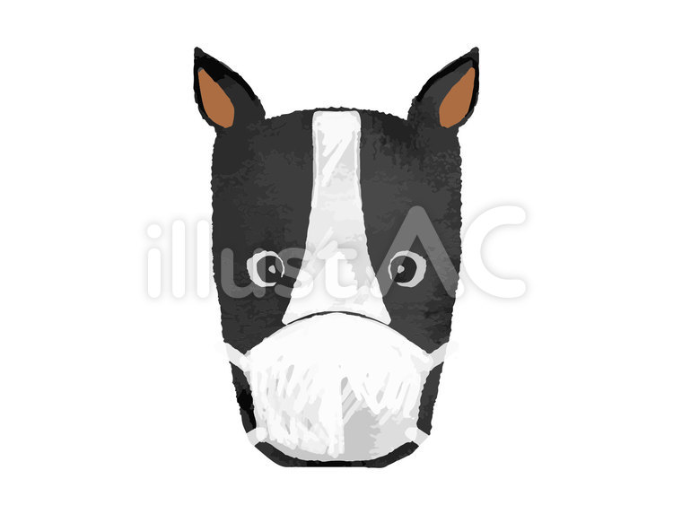 マスクをした犬の顔イラスト マスク,犬,ベクターのイラスト素材