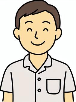 シャツを着ている男性 男性,シャツ,会社員,公務員,クールビズ,教師のイラスト素材