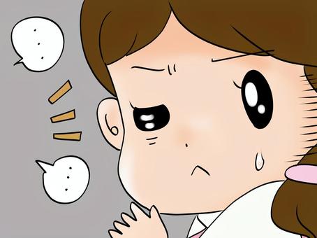 壁に耳を当てて盗み聞きする女性 女性,盗み聞く,壁,内緒話,聞き耳のイラスト素材