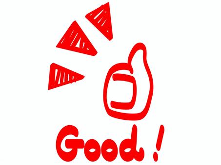good mark (with letters), good mark (with letters), good, sam's up, thumb,