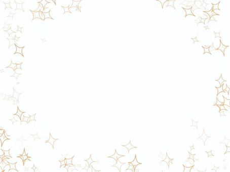 キラキラの囲い　オレンジ キラキラ,オレンジ,ダイヤ,ひし形,シンプル,効果,エフェクト,ゲーム,光,輝きのイラスト素材