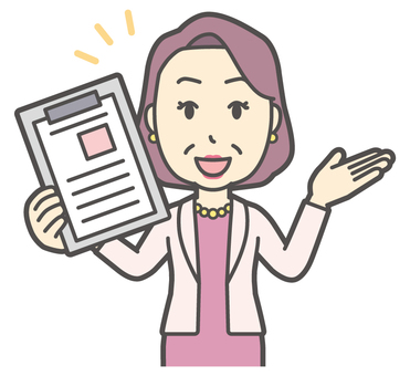  お金持ちマダム-039-バスト おばさん,バインダー,書類,中年,女性,富裕層,マダム,裕福,お金持ち,ミセスのイラスト素材