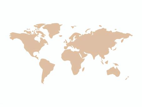 World map silhouette icon material brown, , JPG, PNG and EPS