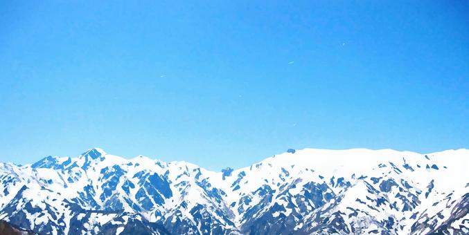 藍天和雪山 藍天和雪山