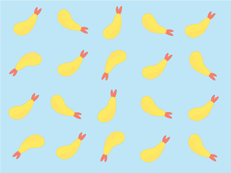 えび天柄6 エビ天,揚げ物,天麩羅,えび,アイコン,シンプル,かわいい,日本,日本料理,和食のイラスト素材