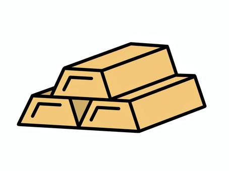 金塊 延べ棒,金塊,金,純金,金貨,金地金,ゴールド,資産,お金持ち,運用のイラスト素材
