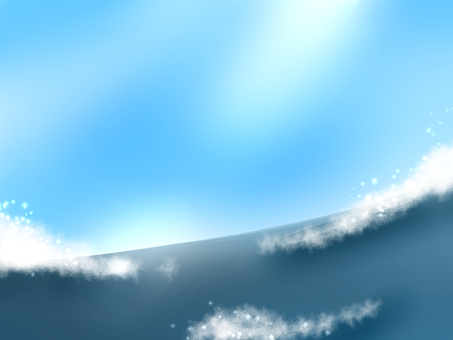 海のイラスト 海,波しぶき,青空,夏,背景,壁紙,風景,イラスト,手描きのイラスト素材