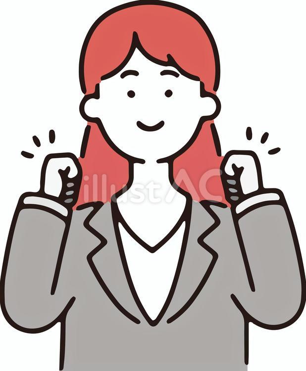 社会人_やる気 新卒,新入社員,社員のイラスト素材