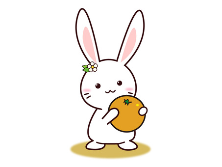 Rabbit (Orange), , JPG, PNG and AI