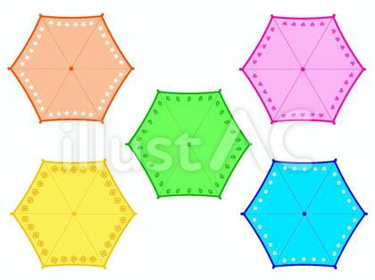 傘 5種セット 素材