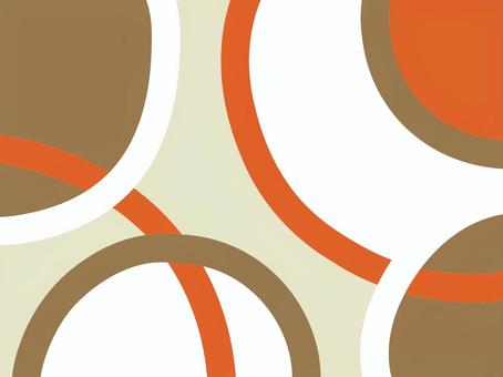 赤や茶色が基調の丸やカーブの背景イラスト 背景,丸,円,カーブ,茶色,赤,ベージュ,シンプル,かわいい,おしゃれのイラスト素材