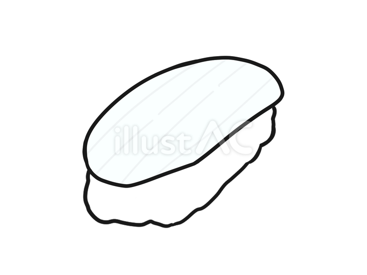 イカ　寿司　握り　一貫 イカ,酢飯,海苔のイラスト素材