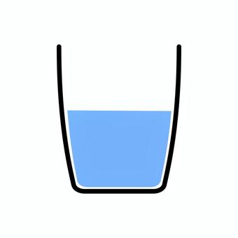 半量 半量,コップ,水,水色,残りのイラスト素材