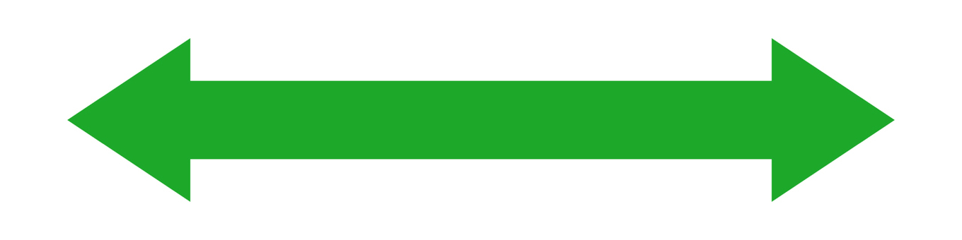 緑の両矢印 両矢印,緑,矢印,両方,シンプル,単体,アイコン,シルエット,幅,間隔のイラスト素材