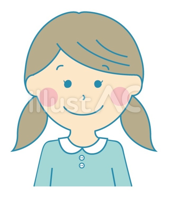 ふたつ縛り 女の子イラスト No 無料イラストなら イラストac