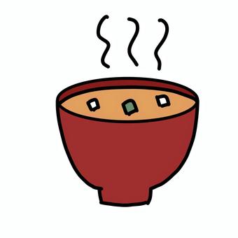 味噌汁 食べ物,シンプル,味噌汁,和食,食事,朝食,おかず,汁物のイラスト素材