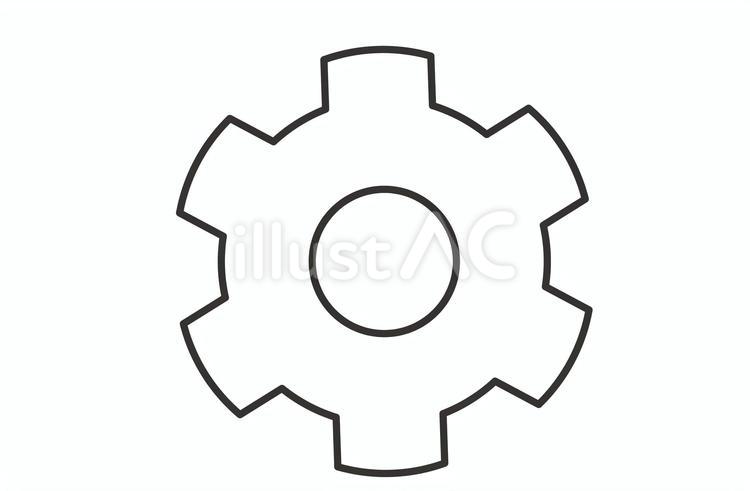白い設定アイコン 設定,アイコン,機能のイラスト素材