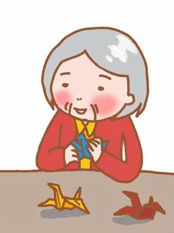 Bachan and Origami Cranes, , JPG