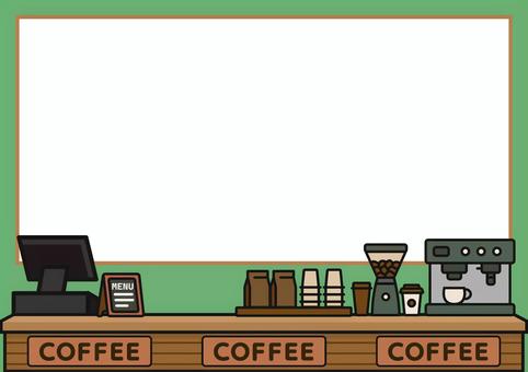 壁紙のコーヒー屋のカウンターです。 壁紙,カウンター,シンプル,コーヒー,バー,カフェ,店内,風景,店舗,インテリアのイラスト素材
