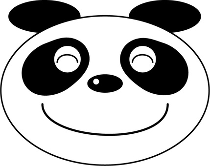 Panda's face, panda, a smile, zoo, JPG, PNG and AI