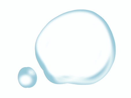 白背景に浮かぶシンプルな泡のイラスト 泡,シャボン玉,水,水滴,透明,白,青,背景,イラスト,素材のイラスト素材
