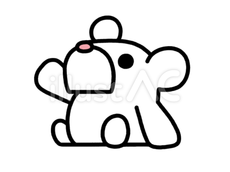 お茶目クマ　白 クマ,テディベア,白クマのイラスト素材
