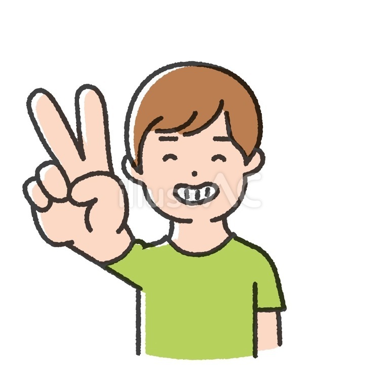 カラー版　Tシャツの男性-03 男性,カジュアル,人物のイラスト素材