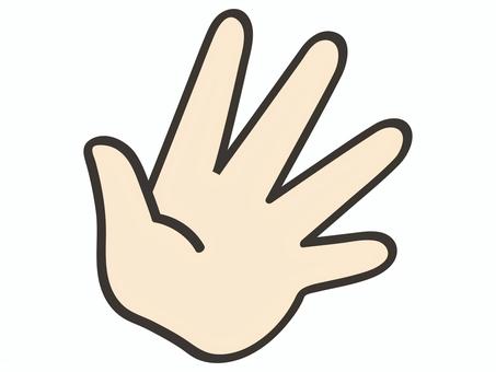 じゃんけんのパー パー,じゃんけん,手,指,ハンドサイン,手のひらのイラスト素材