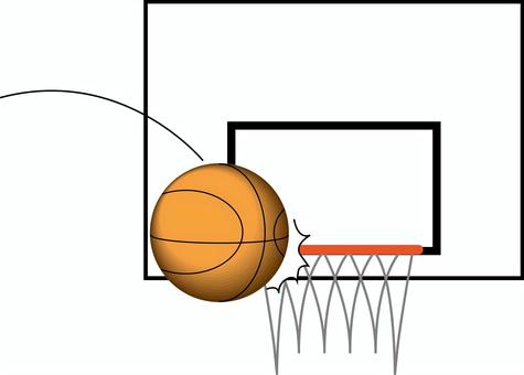 シュートミス バスケットボール,球技,シュート,ミス,スポーツ,競技,ネット,立体のイラスト素材