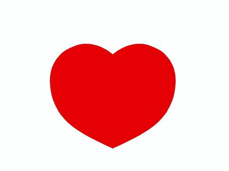 まるっこい赤色ハート ハート,手描き,赤,マーク,好き,大好き,赤色,愛情,絵文字,恋愛のイラスト素材