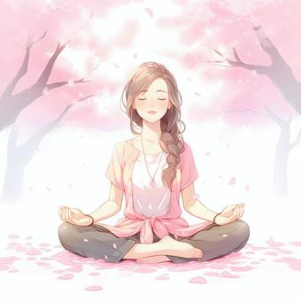 Illustration, healing, yoga, sports, 