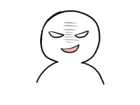 悪い顔をした棒人間 悪い顔をした棒人間 棒人間,悪人,犯罪者,加害者,人物,手描き,落書き,表情,黒,シンプルのイラスト素材