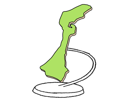 いしかわ いしかわ,地図,オブジェ,pop調,手描き,挿絵,ワンポイント,素材,商用可,無料のイラスト素材