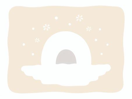 かまくらと雪、冬イラスト かまくらと雪、冬イラスト 冬,かまくら,冬景色,雪,風景,かわいい,イラスト,ベクター,雪の結晶,雪だるまのイラスト素材
