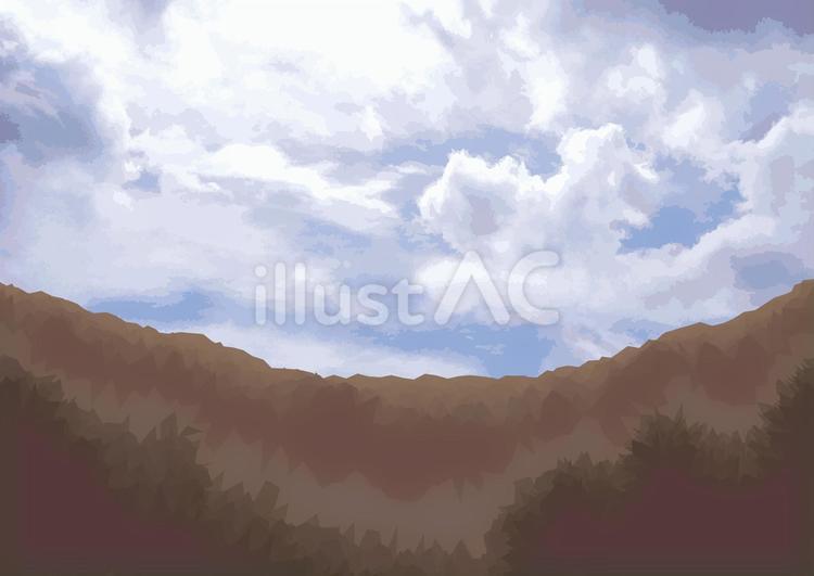 崖見上げる 崖,岩山,谷のイラスト素材