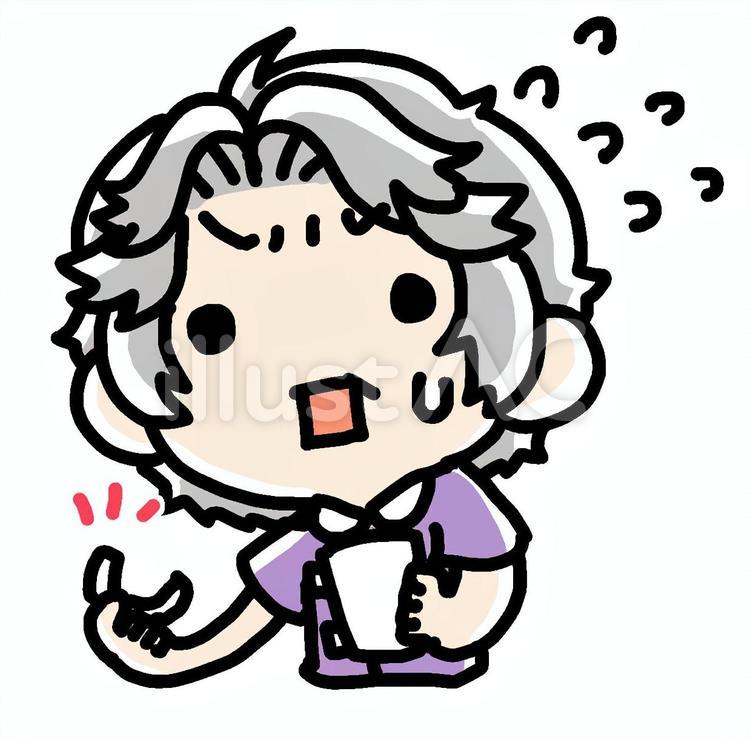 マグカップを壊したおばあさん マグカップ,壊す,おばあさんのイラスト素材