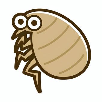 ノミ ノミ,虫,害虫,生き物,かわいいのイラスト素材