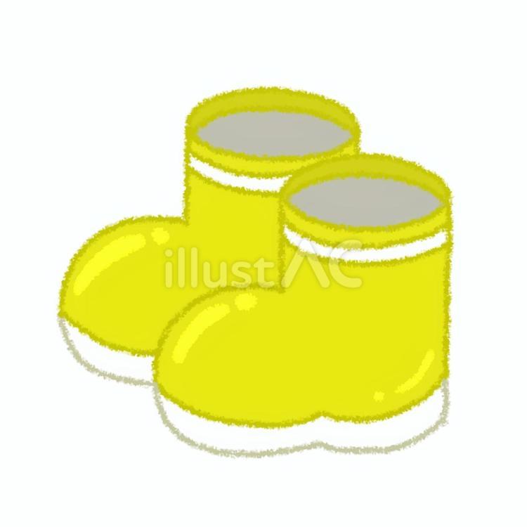 長靴のクレヨンイラスト 長靴,靴,履物のイラスト素材